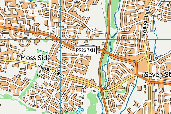 PR26 7XH map - OS VectorMap District (Ordnance Survey)