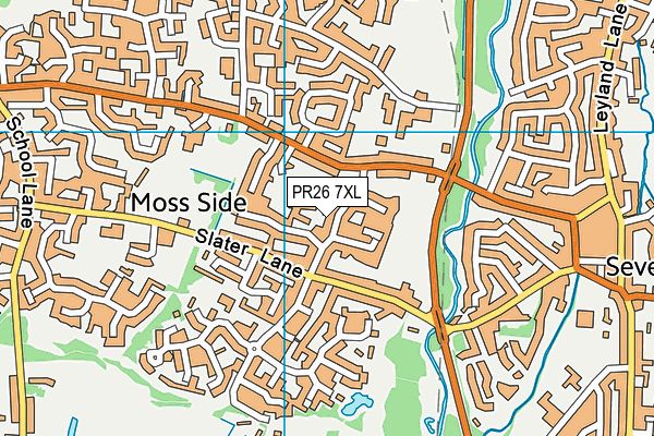 PR26 7XL map - OS VectorMap District (Ordnance Survey)
