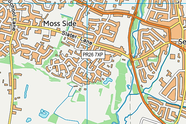 PR26 7XP map - OS VectorMap District (Ordnance Survey)