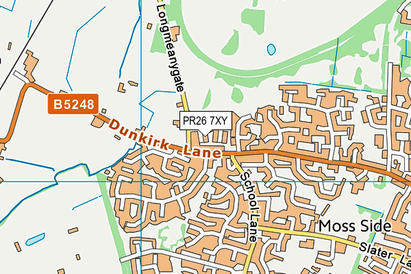 PR26 7XY map - OS VectorMap District (Ordnance Survey)