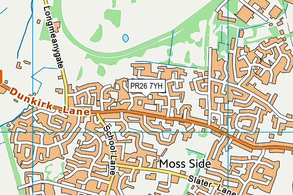 PR26 7YH map - OS VectorMap District (Ordnance Survey)