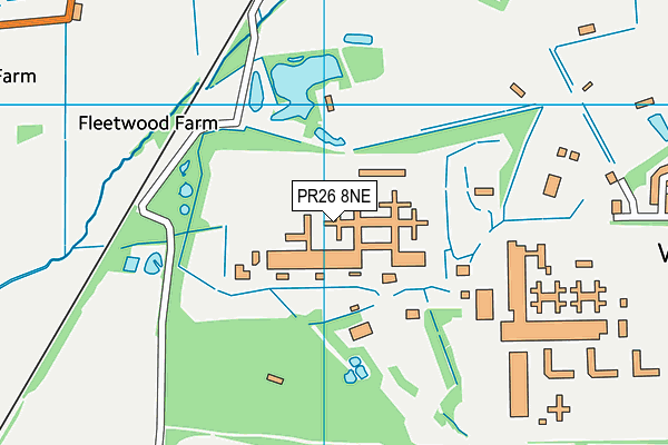 PR26 8NE map - OS VectorMap District (Ordnance Survey)