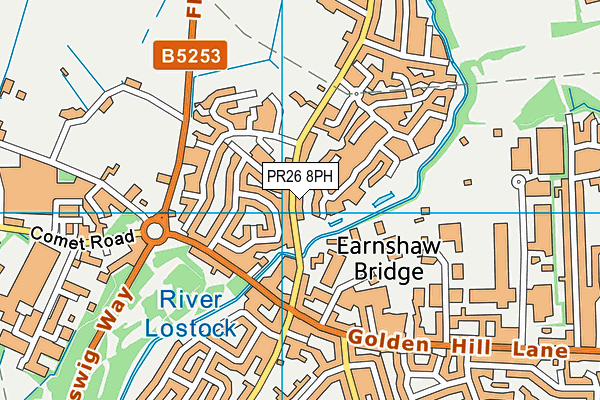 PR26 8PH map - OS VectorMap District (Ordnance Survey)