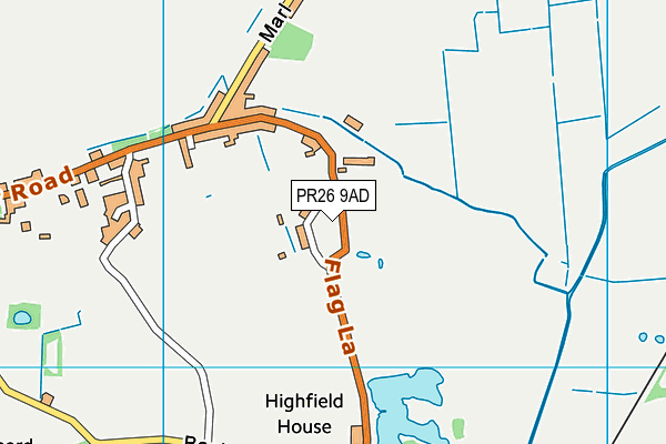 PR26 9AD map - OS VectorMap District (Ordnance Survey)