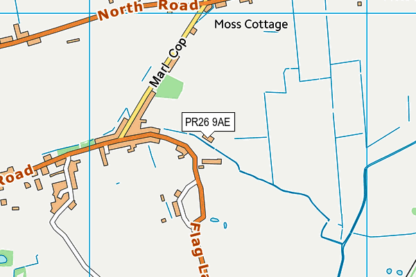 PR26 9AE map - OS VectorMap District (Ordnance Survey)