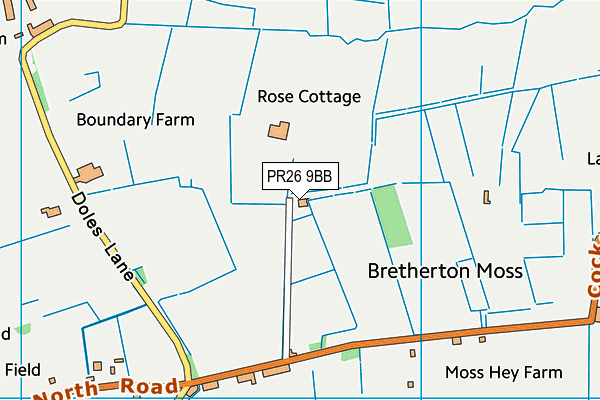 PR26 9BB map - OS VectorMap District (Ordnance Survey)