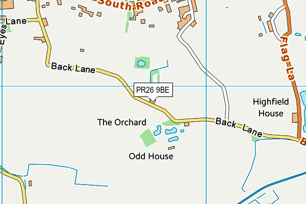 PR26 9BE map - OS VectorMap District (Ordnance Survey)