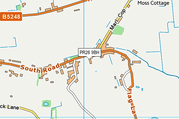 PR26 9BH map - OS VectorMap District (Ordnance Survey)