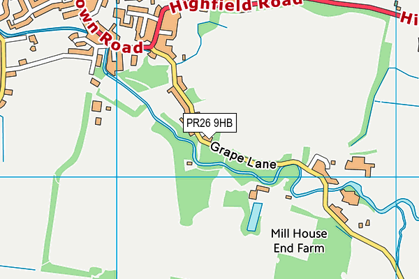 Map of CROSTON CORN MILL LIMITED at district scale
