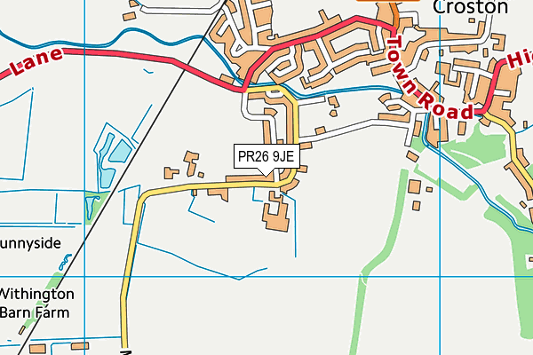 PR26 9JE map - OS VectorMap District (Ordnance Survey)