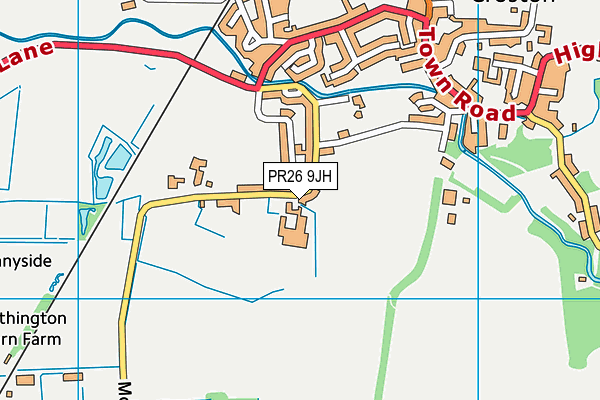 PR26 9JH map - OS VectorMap District (Ordnance Survey)