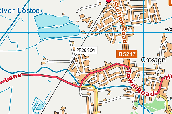 PR26 9QY map - OS VectorMap District (Ordnance Survey)