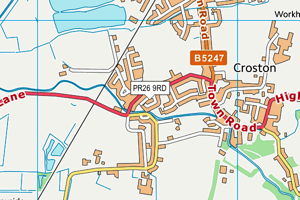 PR26 9RD map - OS VectorMap District (Ordnance Survey)