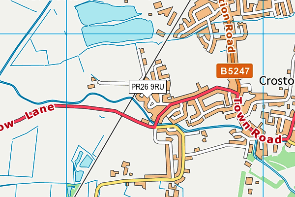 PR26 9RU map - OS VectorMap District (Ordnance Survey)