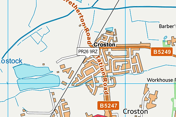 PR26 9RZ map - OS VectorMap District (Ordnance Survey)