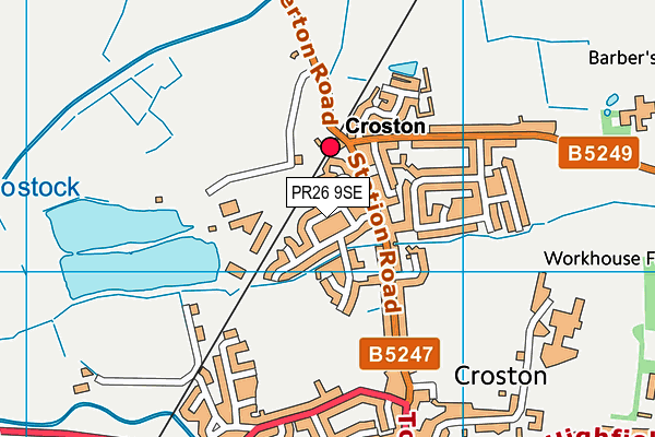 PR26 9SE map - OS VectorMap District (Ordnance Survey)