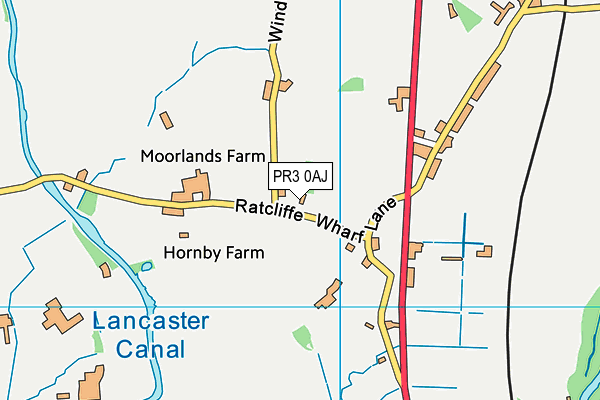 PR3 0AJ map - OS VectorMap District (Ordnance Survey)
