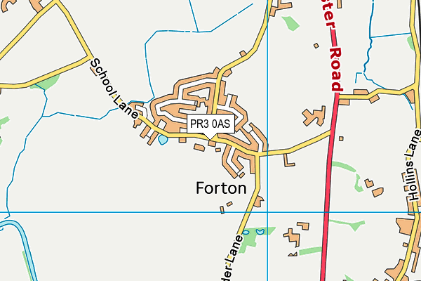 Forton Primary School map (PR3 0AS) - OS VectorMap District (Ordnance Survey)