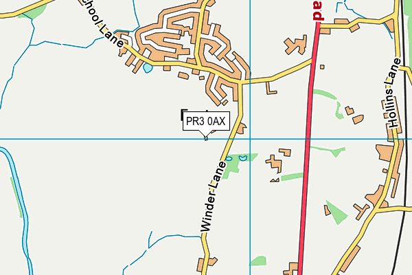 PR3 0AX map - OS VectorMap District (Ordnance Survey)