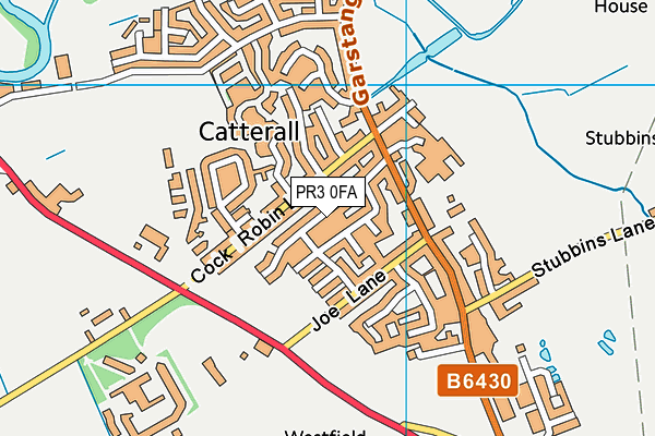 PR3 0FA map - OS VectorMap District (Ordnance Survey)