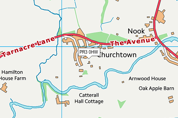 PR3 0HW map - OS VectorMap District (Ordnance Survey)