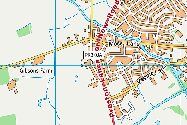 PR3 0JA map - OS VectorMap District (Ordnance Survey)