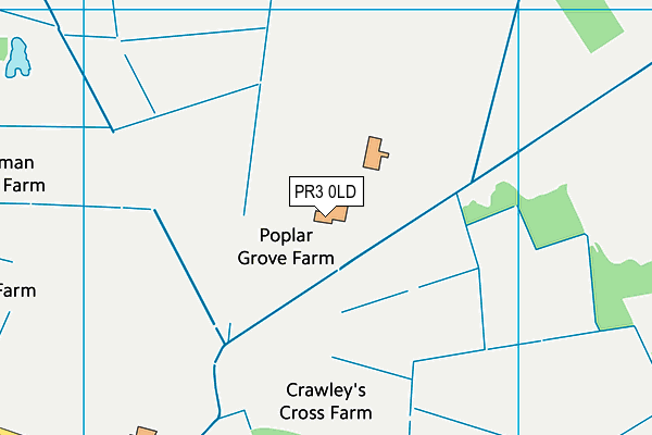 PR3 0LD map - OS VectorMap District (Ordnance Survey)