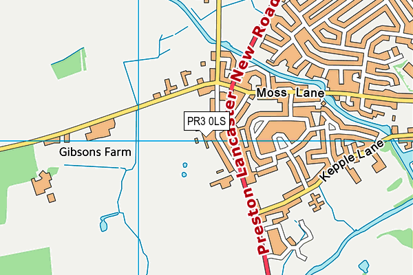 PR3 0LS map - OS VectorMap District (Ordnance Survey)