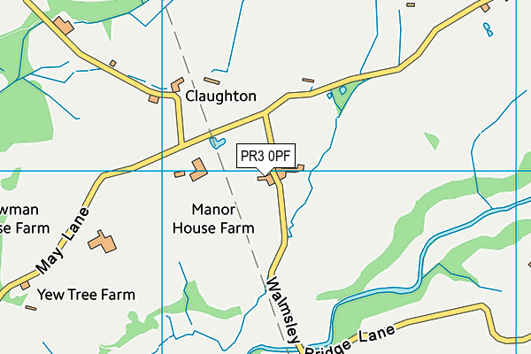 PR3 0PF map - OS VectorMap District (Ordnance Survey)