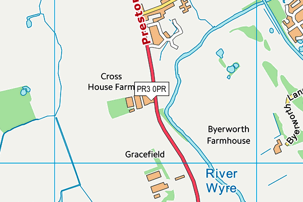 PR3 0PR map - OS VectorMap District (Ordnance Survey)