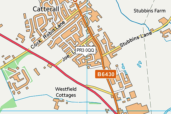 PR3 0QQ map - OS VectorMap District (Ordnance Survey)