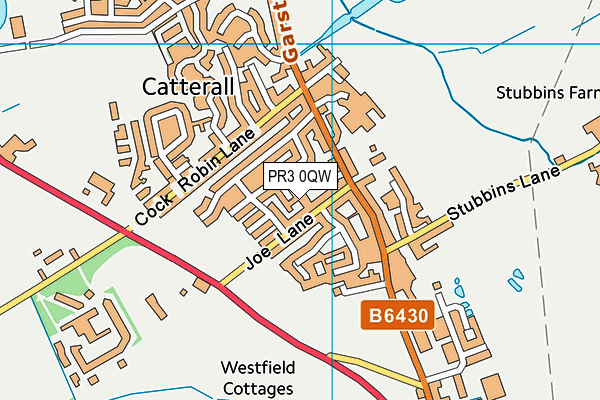 PR3 0QW map - OS VectorMap District (Ordnance Survey)