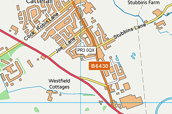 PR3 0QX map - OS VectorMap District (Ordnance Survey)