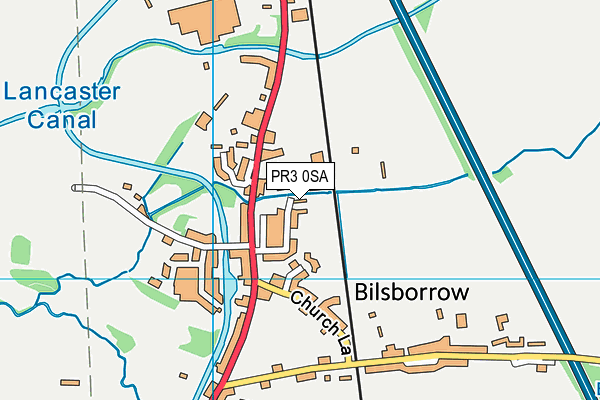 Bilsborrow Playing Field map (PR3 0SA) - OS VectorMap District (Ordnance Survey)