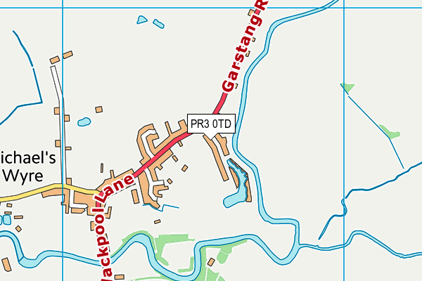 PR3 0TD map - OS VectorMap District (Ordnance Survey)