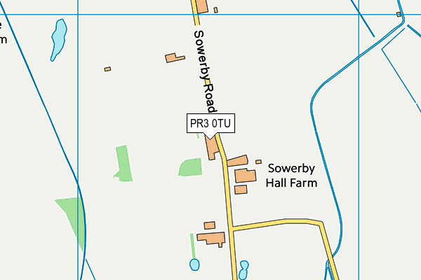 PR3 0TU map - OS VectorMap District (Ordnance Survey)