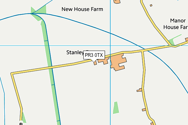 PR3 0TX map - OS VectorMap District (Ordnance Survey)