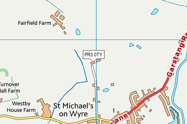 PR3 0TY map - OS VectorMap District (Ordnance Survey)