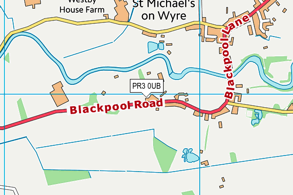 PR3 0UB map - OS VectorMap District (Ordnance Survey)