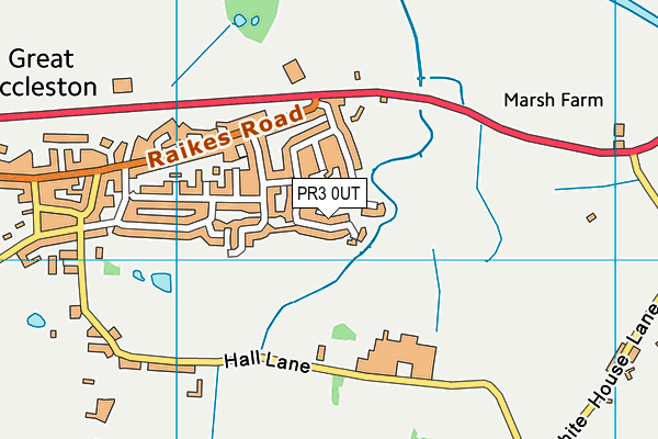 PR3 0UT map - OS VectorMap District (Ordnance Survey)
