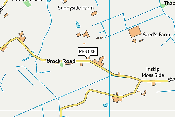 PR3 0XE map - OS VectorMap District (Ordnance Survey)