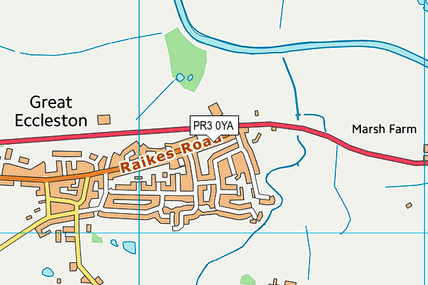 PR3 0YA map - OS VectorMap District (Ordnance Survey)