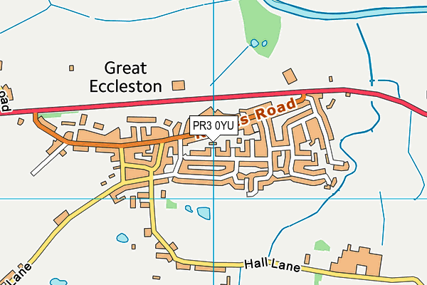 PR3 0YU map - OS VectorMap District (Ordnance Survey)