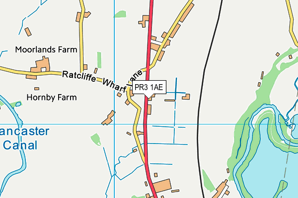 PR3 1AE map - OS VectorMap District (Ordnance Survey)