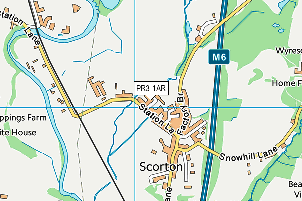 PR3 1AR map - OS VectorMap District (Ordnance Survey)