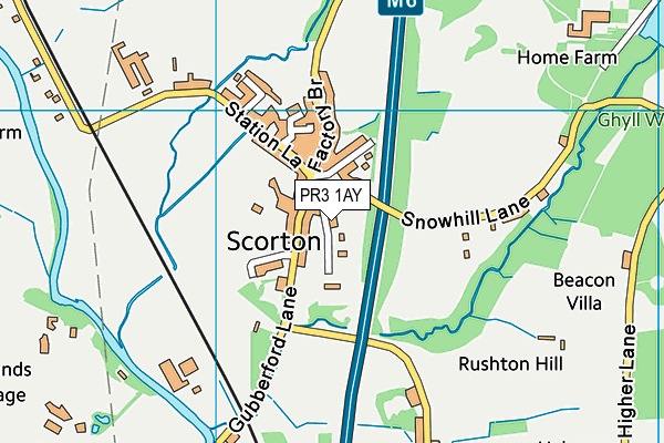 Scorton Church of England Primary School map (PR3 1AY) - OS VectorMap District (Ordnance Survey)