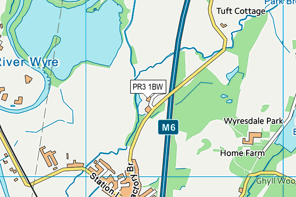 PR3 1BW map - OS VectorMap District (Ordnance Survey)