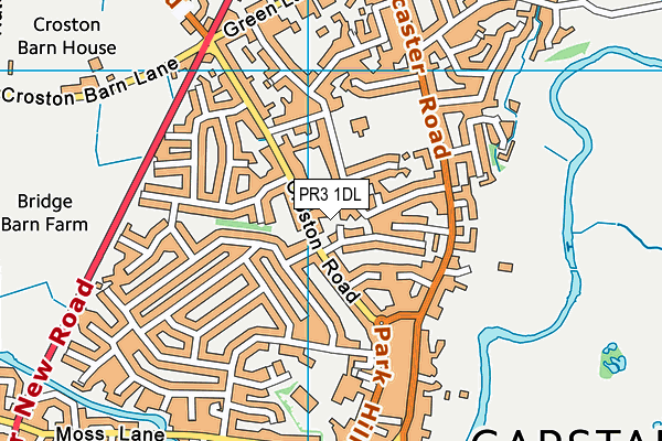PR3 1DL map - OS VectorMap District (Ordnance Survey)