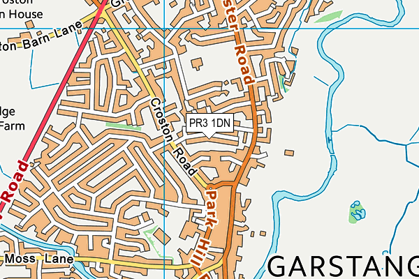 PR3 1DN map - OS VectorMap District (Ordnance Survey)