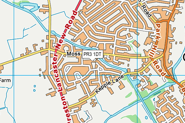 PR3 1DT map - OS VectorMap District (Ordnance Survey)